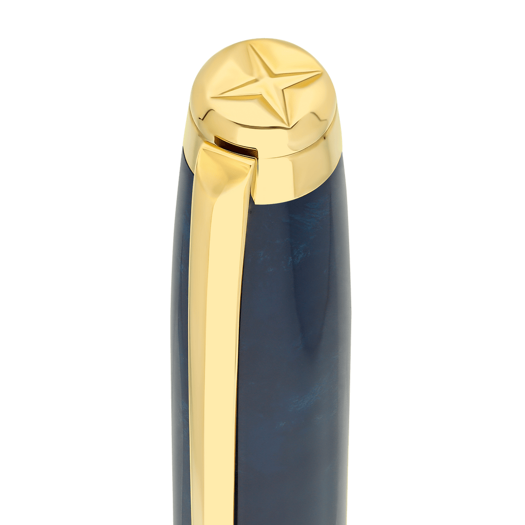 Penna stilografica grande Savoir-Faire Popote blu