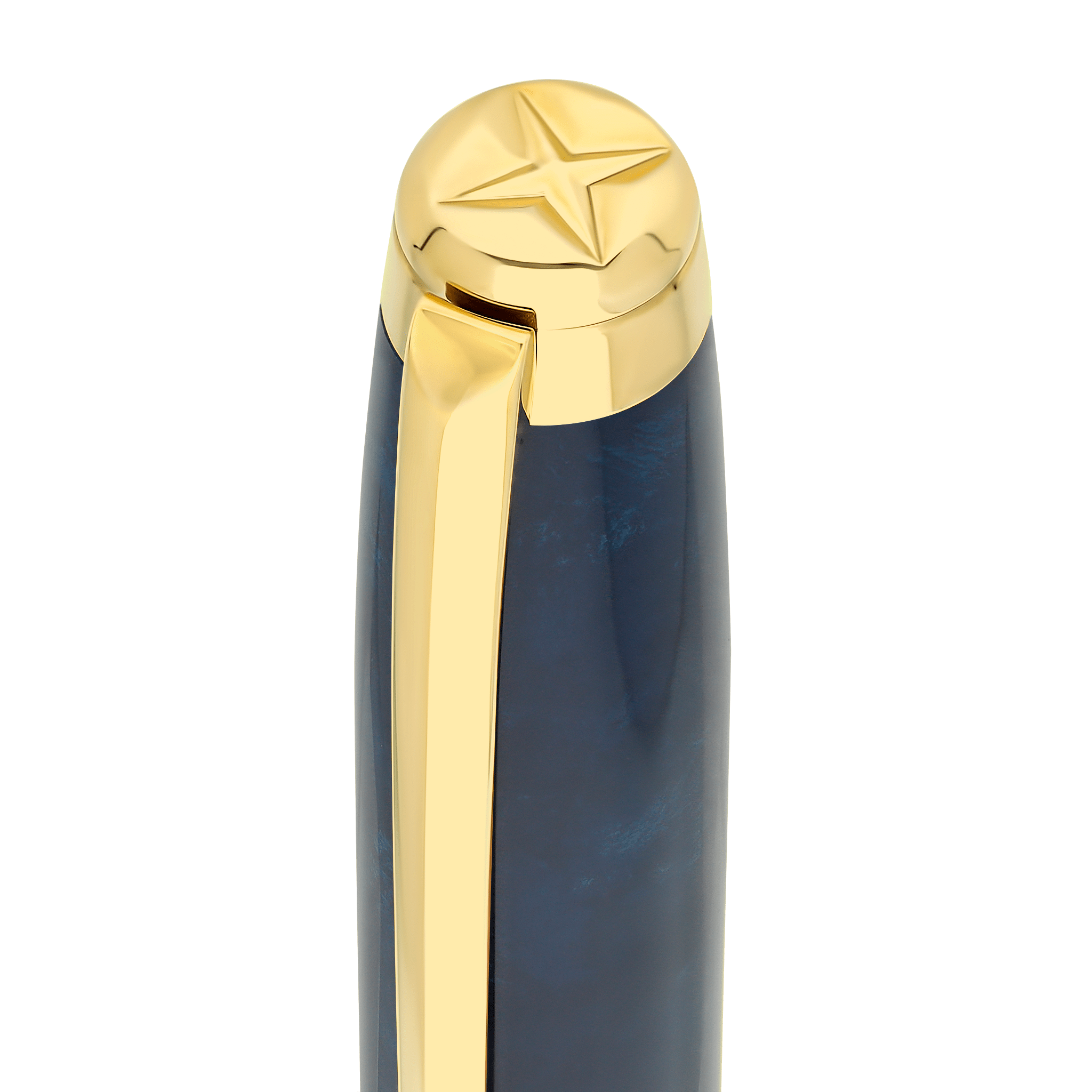 Penna stilografica grande Savoir-Faire Popote blu