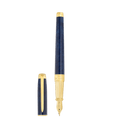 Penna stilografica grande Savoir-Faire Popote blu