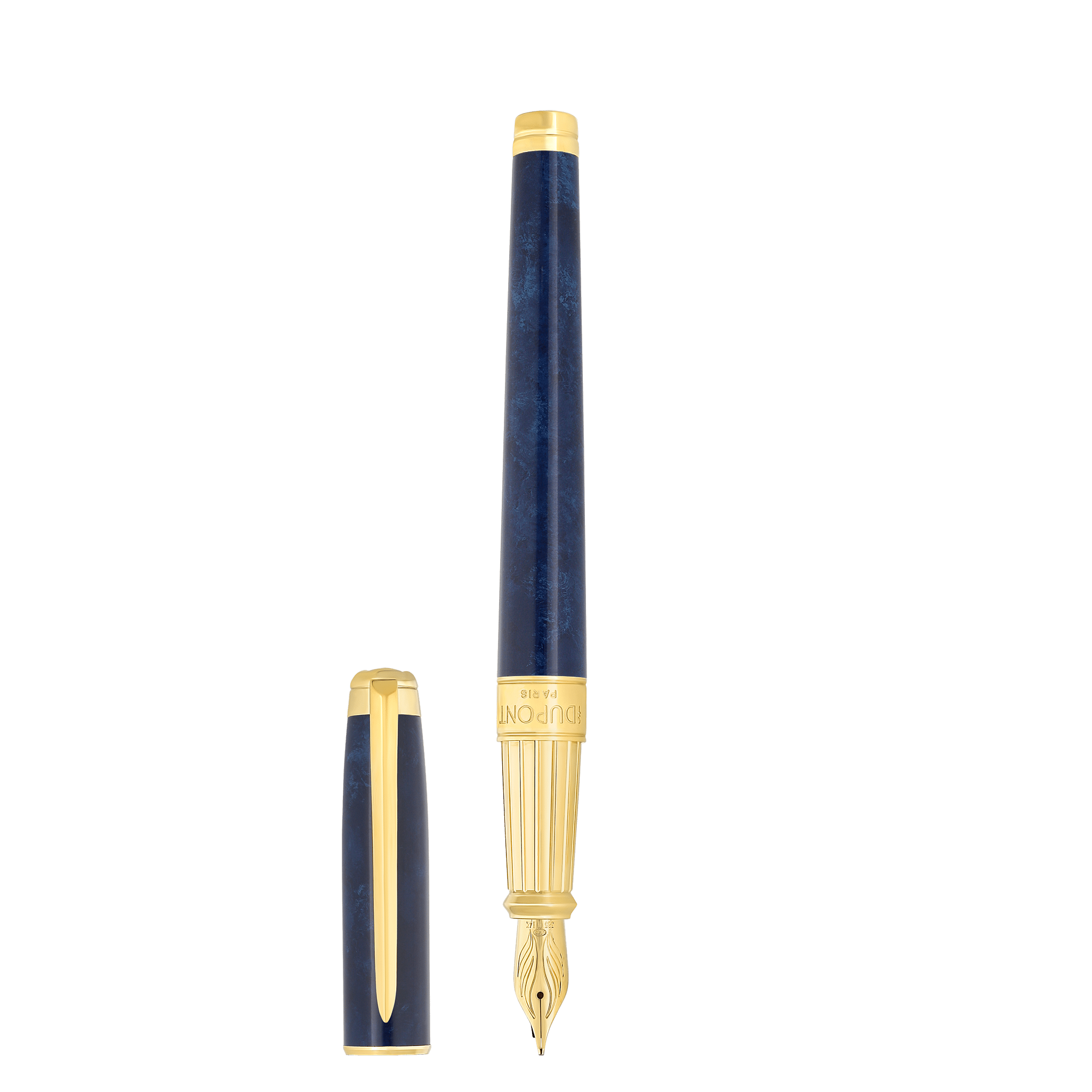 Penna stilografica grande Savoir-Faire Popote blu