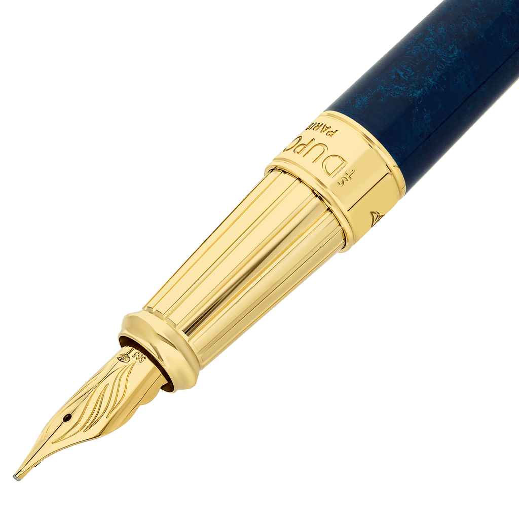 Penna stilografica grande Savoir-Faire Popote blu