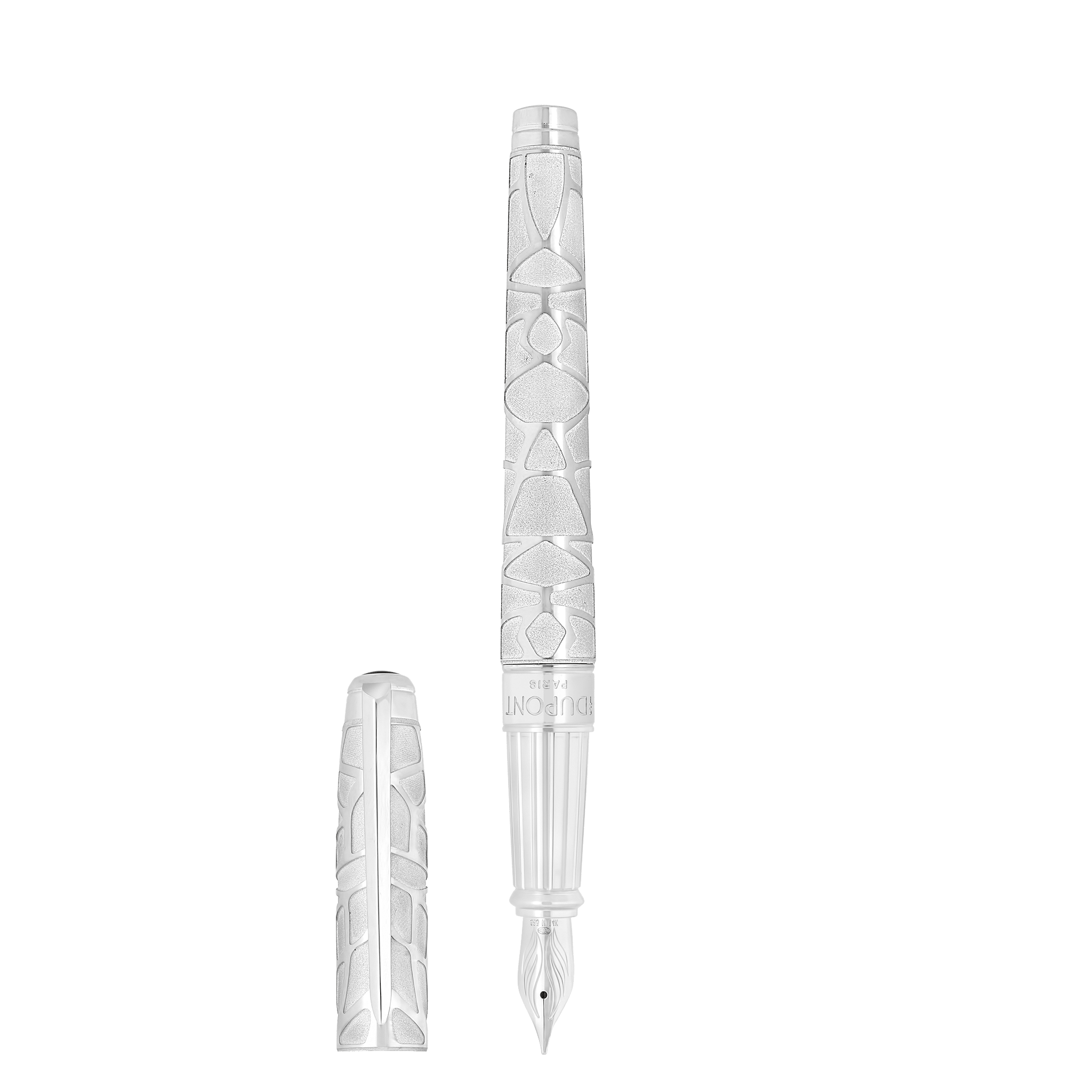 Penna stilografica grande Orlinski argento