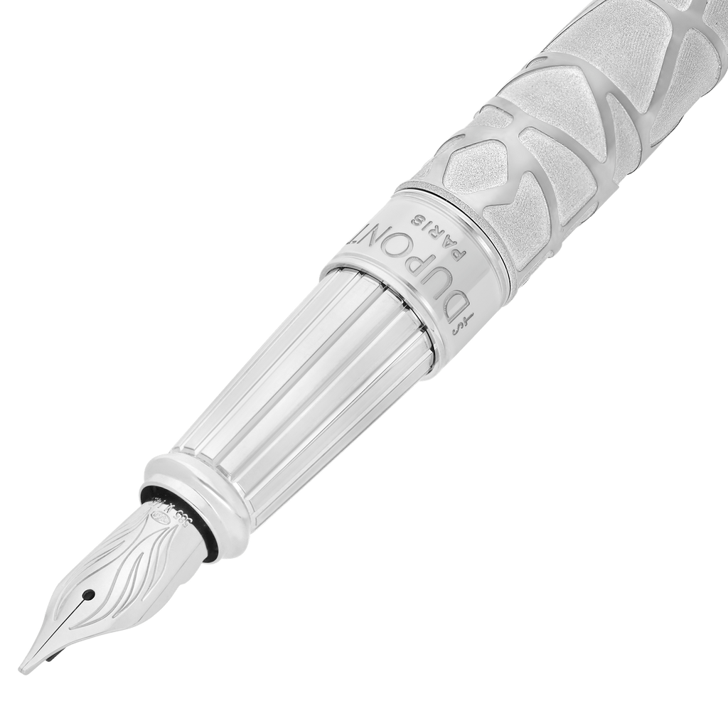 Penna stilografica grande Orlinski argento