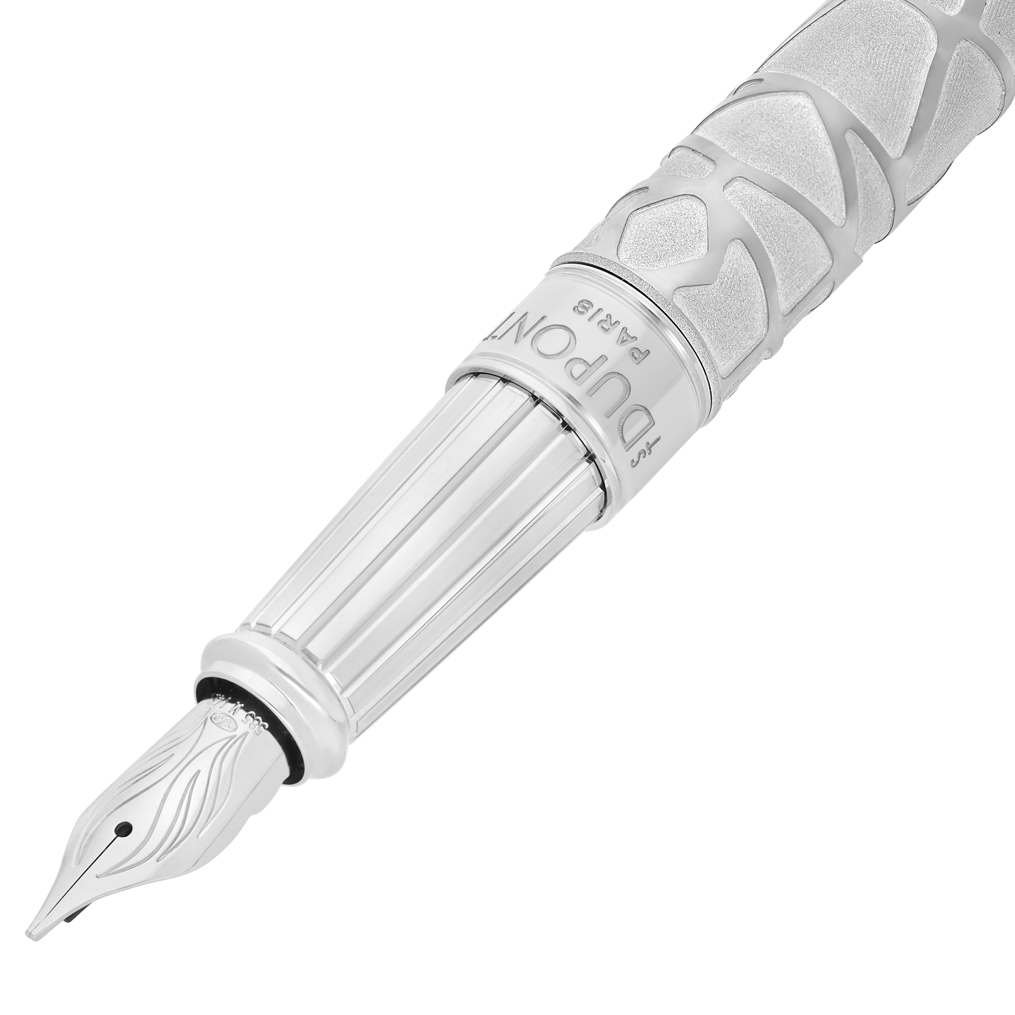 Penna stilografica grande Orlinski argento