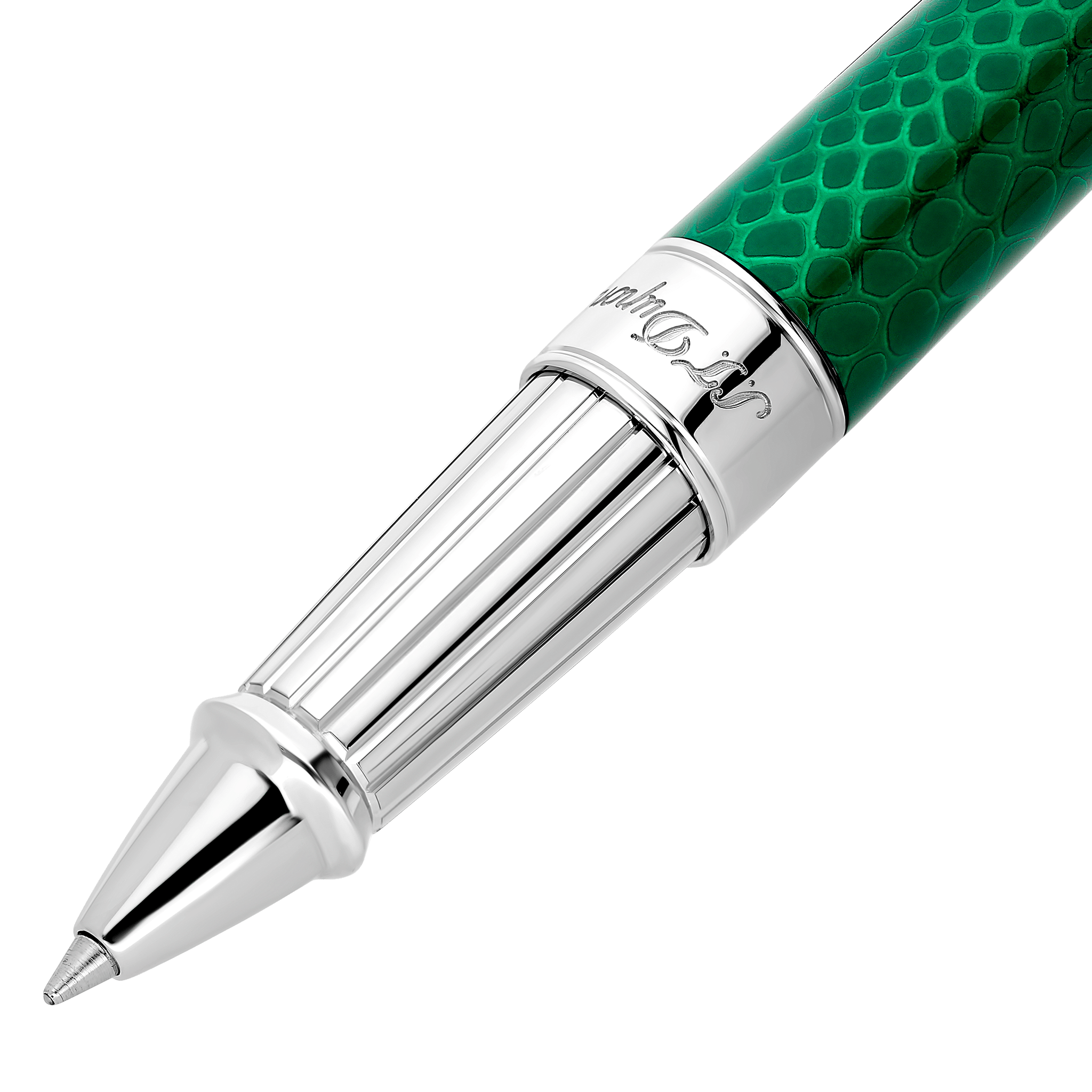 Penna roller grande a serpente verde