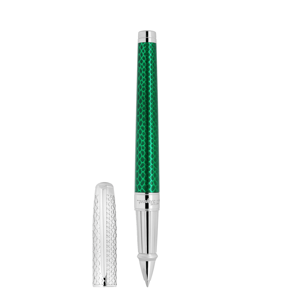 Penna roller grande a serpente verde
