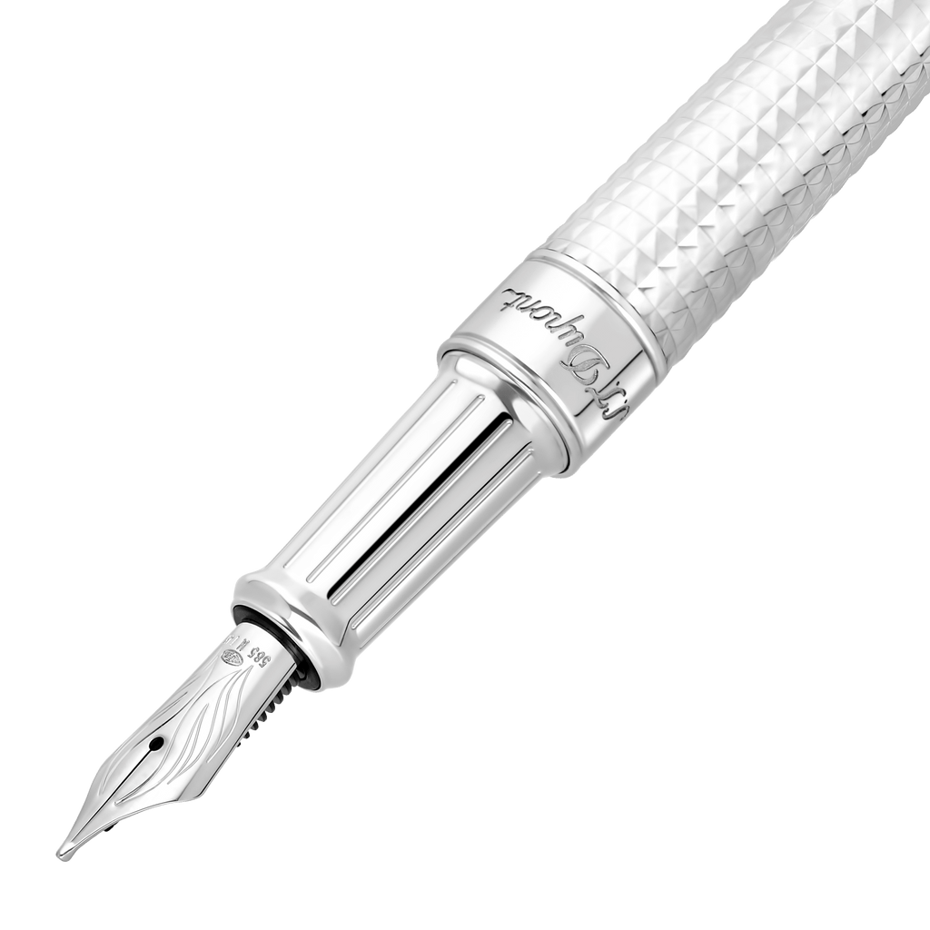 Penna stilografica Media argento