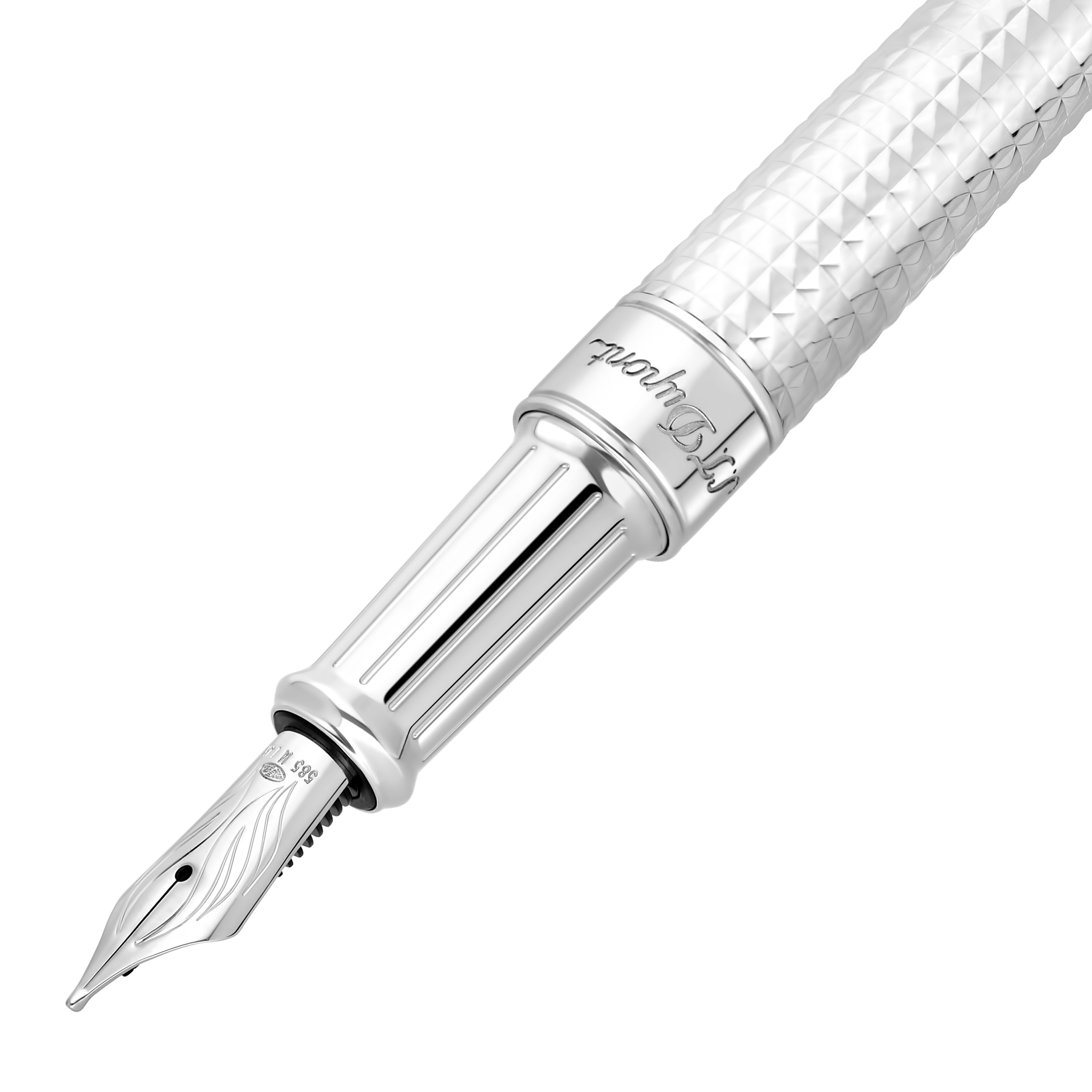 Penna stilografica Media argento